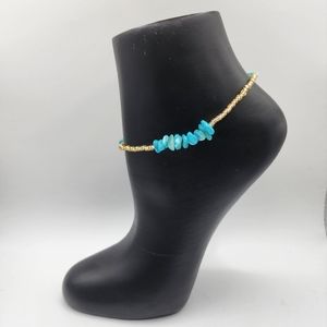 Stone anklet, ankle bracelet, feet jewelry